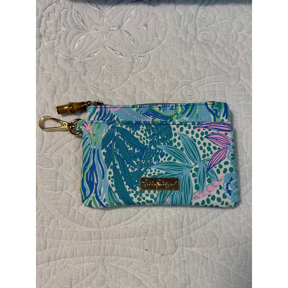 NWOT Lilly Pulitzer Women Blue/Pink Holiday In The Sun Bag Wallet Purse Set - Picture 3 of 12